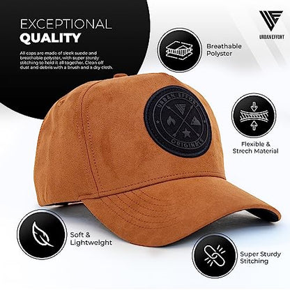 Urban Effort Trucker Hat for Men & Women, Mesh Back Baseball Cap, 5 Panel - color: Brown, style: Classic Snapback