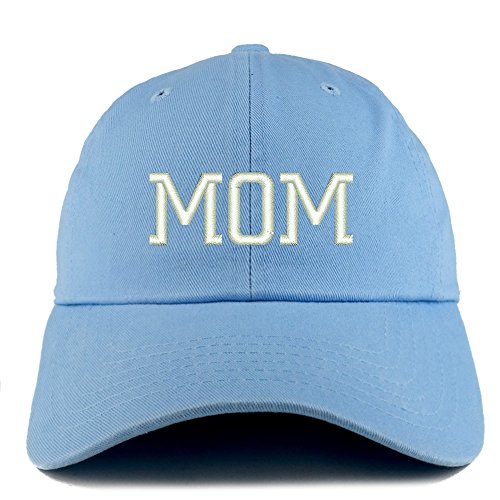 Trendy Apparel Shop Mom Embroidered Low Profile Soft Cotton Dad Hat Cap - color: Sky