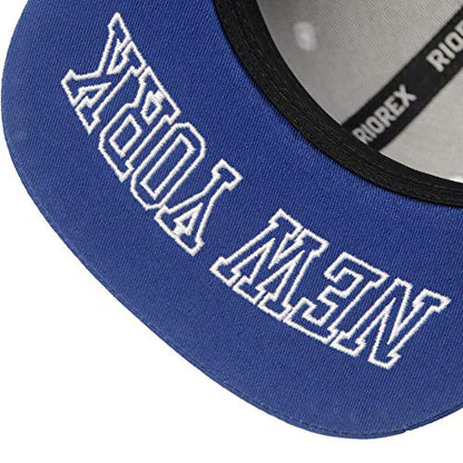 RIOREX Hip hop caps Fashion Animal Embroidery Baseball Cap for Men Adjustable Leather Belt Strapback Baseball Cap - color: Blue(mc)