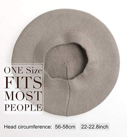 Sumolux Women Beret Hat French Beret Beanie Cap Classic Solid Color - color: Coffee, size: One Size