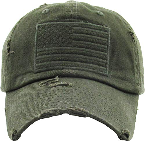 KBETHOS Flag USA America Military Thin Blue Line Thin Red Line Vintage Distressed Baseball Cap Dad Hat Unisex Adjustable… - color: 1. Olive-tactical Operator Classic