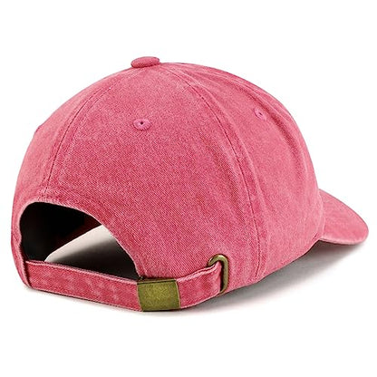 Trendy Apparel Shop Girl DAD Embroidered Unstructured Pigment Dyed Cotton Baseball Cap - color: Fuchsia