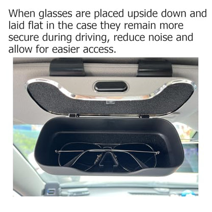 Sunglass Case for Car, Sunglass Holder Car Visor Clip,Car Sunglass Holder - color: Carbon Fiber Texture