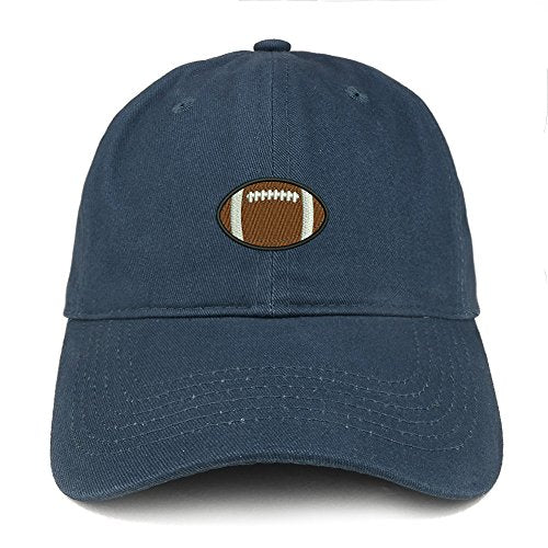 Trendy Apparel Shop Football Quality Embroidered Low Profile Brushed Cotton Dad Hat Cap - color: Navy