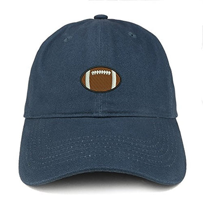 Trendy Apparel Shop Football Quality Embroidered Low Profile Brushed Cotton Dad Hat Cap - color: Navy