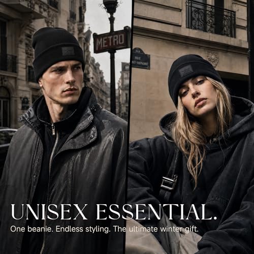 Winter Beanie Men Women Heavyweight Stretch Knit Cuffed Hat - color: Blush