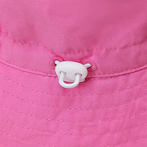 55cube Baby & Toddler Sun Hat UPF 50+ Bucket Hat with Chin Strap - color: 1pack Pink, size: 0-6 Months