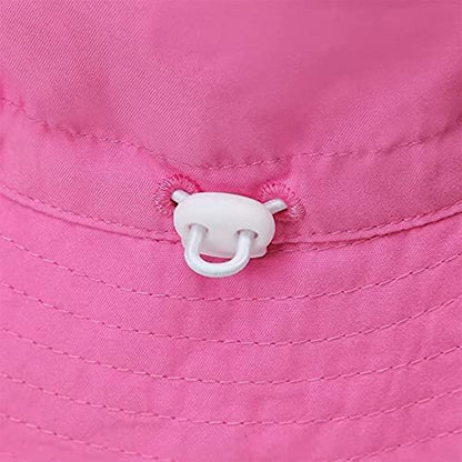 55cube Baby & Toddler Sun Hat UPF 50+ Bucket Hat with Chin Strap - color: 1pack Pink, size: 2-5T