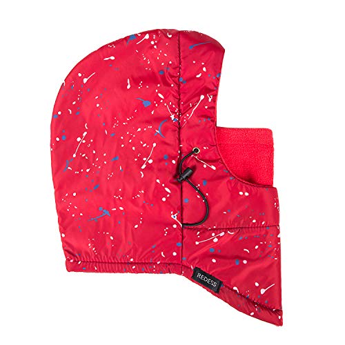 REDESS Winter Windproof Hat, Unisex Children Heavyweight Balaclava, Ski Mask with Thick Warm Fleece Face Cover - color: Point Red