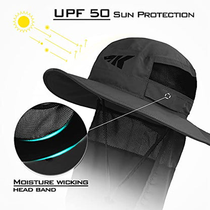 KastKing Sol Armis UPF 50 Boonie Hat for Sun Protection,Men Women - color: U: Gray
