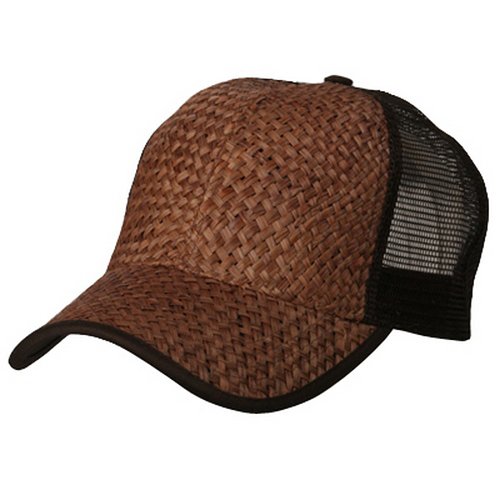 MG Straw Trucker Cap-Brown Brown OSFM