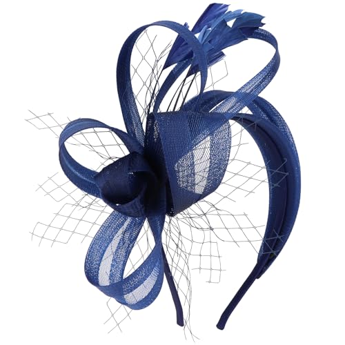 Fascinators Hats for Women, Fascinator Headband Tea Party Hat - color: Navy