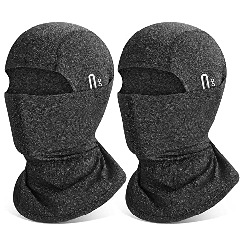 Winter Balaclava Ski Mask for Men Women, Windproof Thermal Face Mask Cold Weather Scarf for Cycling Skiing Climbing - color: Grey+grey