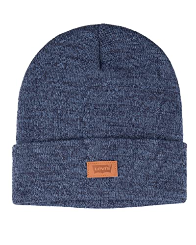 Levi's Mens All-Season Hero Beanie Soft Knit Cuffed Winter Hat, Warm & Comfortable Everyday Style - color: Marl Blue