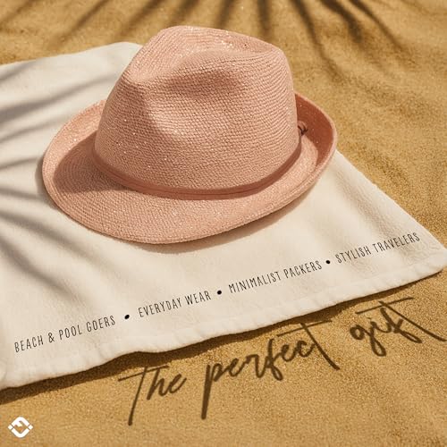 Funky Junque Short Brim Fedora Packable Sun Hat for Women - color: Sequin - Rose