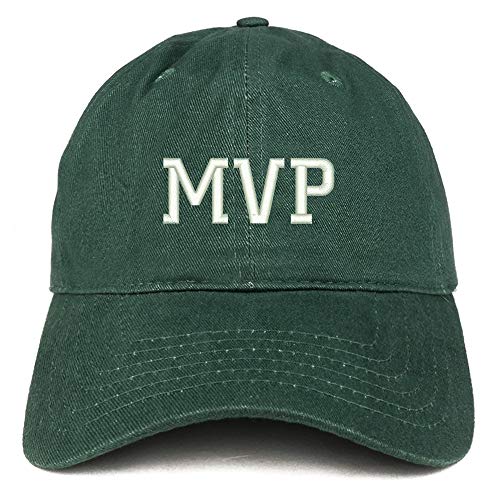 Trendy Apparel Shop MVP Embroidered Unstructured Cotton Dad Hat - color: Hunter