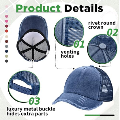 Suhine 24 Pcs Blank Trucker Hat Bulk,Unisex Baseball Cap - color: Fresh Color