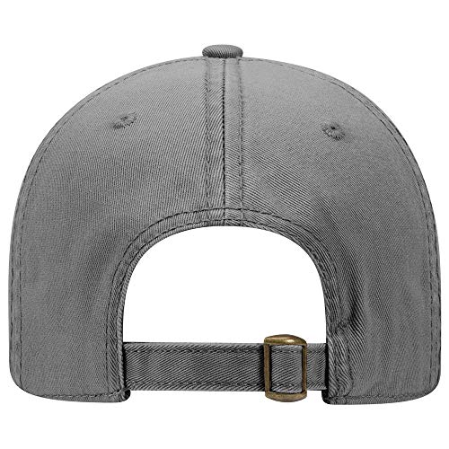 OTTO 6 Panel Low Profile Garment Washed Superior Cotton Twill - color: Char. Gray