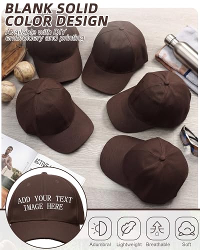 Handepo 24 Baseball Caps Adjustable - color: Dark Cofee Color