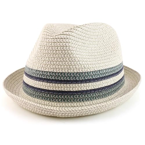 Armycrew Big Oversized Stingy Brim Pinch Front Fedora Hat - color: White, size: XX-Large