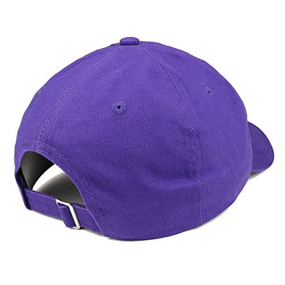 Trendy Apparel Shop Florida State Outline State Embroidered Cotton Dad Hat - color: Purple