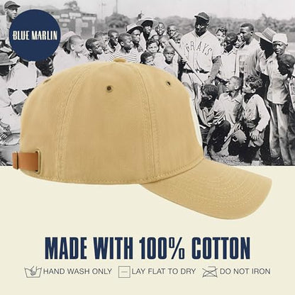 Blue Marlin Dad Hat, Adult Cotton Baseball Cap with Curved Brim, One Size. - color: Pittsburgh Crawfords 1926