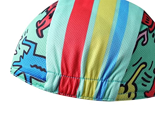 Funny Cycling Cap - Polyester Cartoon Cycling Hat-Under Helmet - Cycling Helmet Liner Breathable&Sweat Uptake - color: G24