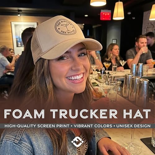 Funky Junque Premium Mesh Snapback Trucker Hat - Stylish Comfort for All - Patriotic, Humor & More - color: The Dirtier the Better (Camel)