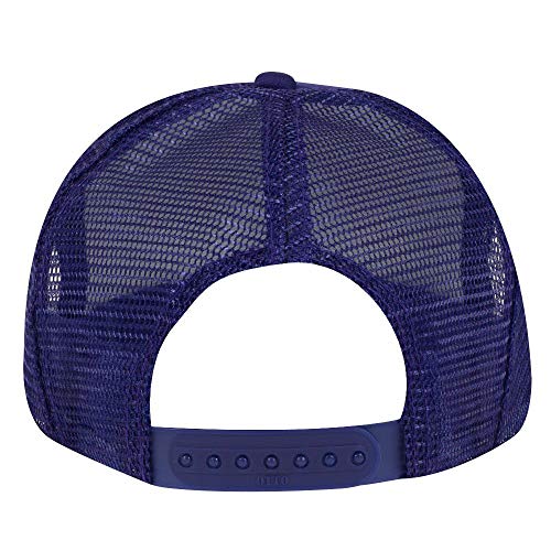 OTTO Polyester Foam Front Youth 5 Panel High Crown Trucker Hat - color: Purple