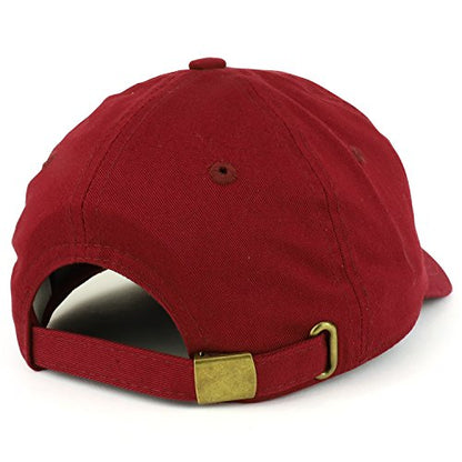 Trendy Apparel Shop Plain Unstructured Relaxed Style Dad Hat - color: Burgundy