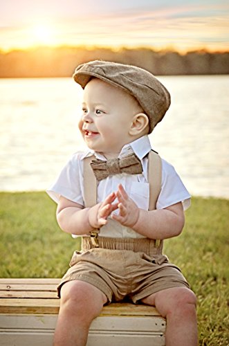 Born to Love Infant, Toddler Boys Pinstripe Driver Cap Baby Hat - color: Beige, size: 6-8 Years