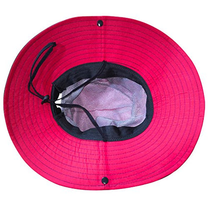 Muryobao Women's Ponytail Sun Hat UV Protection Foldable Mesh Wide Brim Beach Fishing Hat - color: Navy