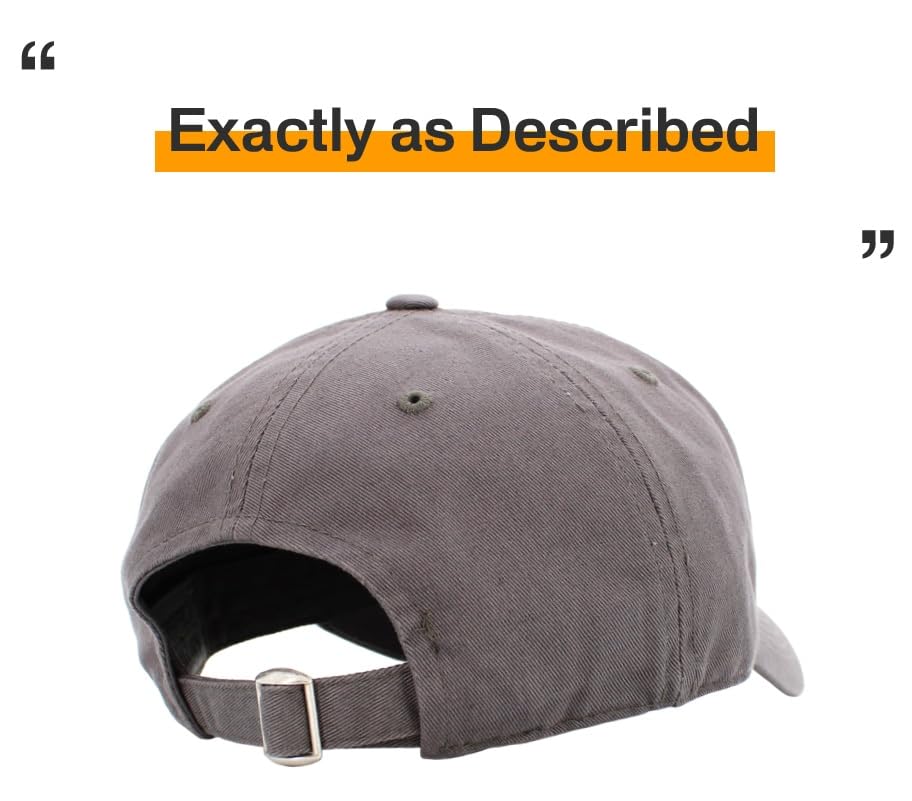 KBETHOS® Classic Washed Cotton Baseball Cap - color: Dark Gray