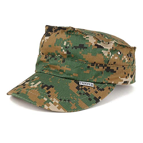 Trendy Apparel Shop Kid's Youth Size Military 8 Point Cover Trooper Patrol Cap - color: Woodland