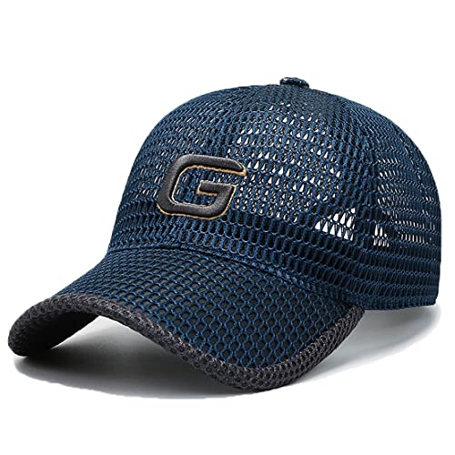 FASHIXD Baseball Cap for Men Summer Mesh Trucker Hats Breathable Running Hat Outdoor Sports Quick Dry Hat - color: Dark Blue