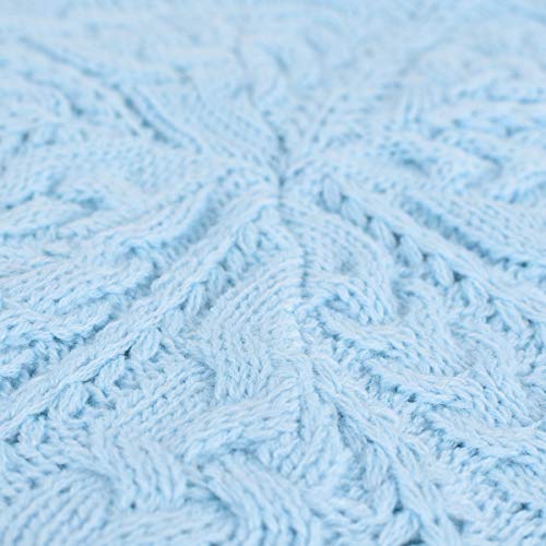 Nollia Soft Knit Solid Color Beanie, Chic, and Lightweight Crochet Knitted Style Beanie Hat for Women, One Size Slouchy Hat - color: Light Blue