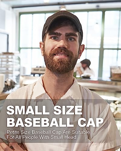 Zylioo Petite Baseball Cap for Small Heads Adult,Soft Crown Washed Dad Hat - color: Washed Coffee-fits 21.3"-22"