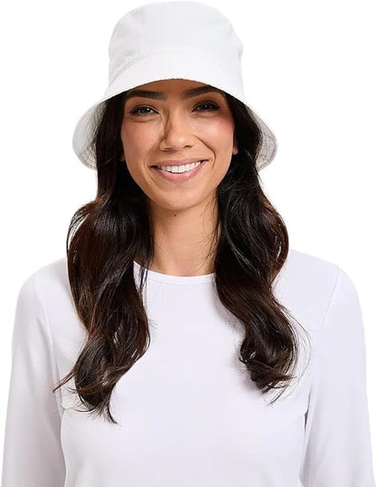 Solbari Unisex Bondi Bucket Hat UPF 50+ - color: White, size: Large-X-Large