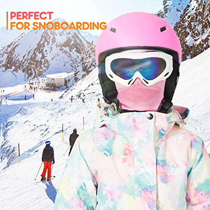 Venswell Kids Balaclava Windproof Ski Mask Winter Face Warmer for Cold Weather Boys Girls - color: A-2-colorful 1