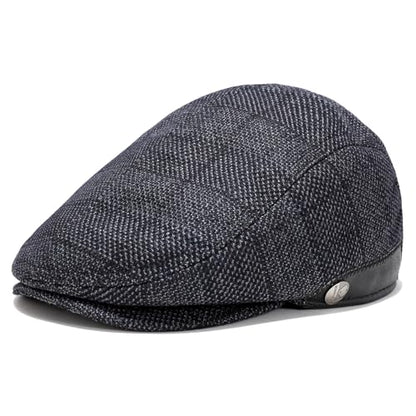 Sumolux Mens Newsboy Hat Flat Cap Gatsby Lvy Irish Hats Driving Cabbie - color: D Dark Gray