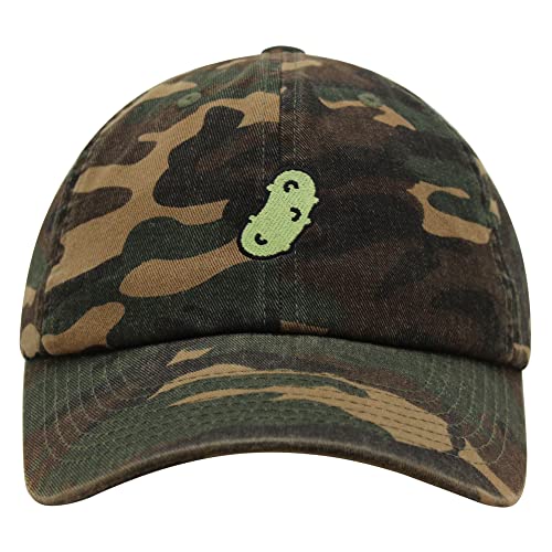 JPAK Pickle Premium Dad Hat Embroidered Cotton Baseball Cap Dill Juice - color: Green Camo