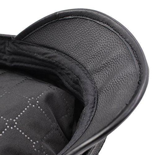Unisex Genuine Leather Greek Fisherman Sailor Fiddler Driver Hat Flat Cap - color: Black, size: Medium