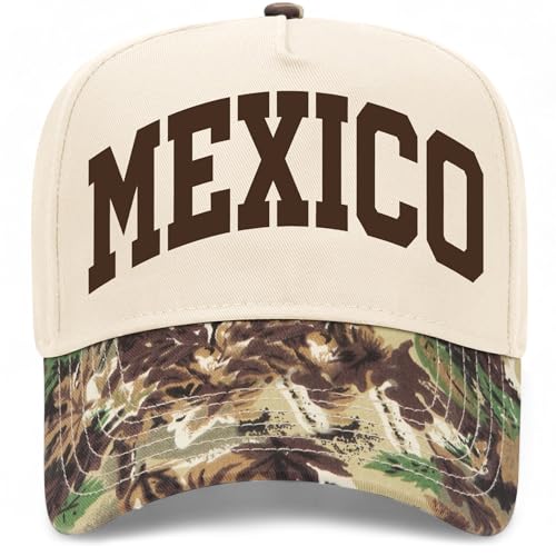Mexico Collegiate Hat - color: Woodland Camo/Natural