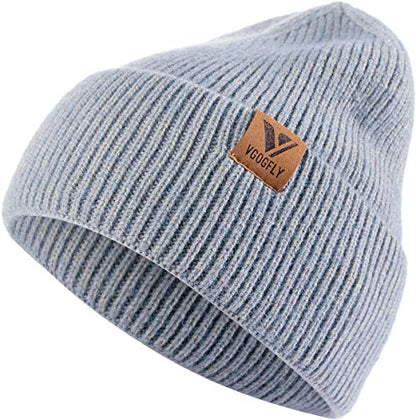 Vgogfly Slouchy Beanie Hats for Women Winter Knitted Caps Soft Warm Ski Hat Unisex - color: Blue Haze