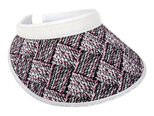 TOP HEADWEAR Two-Tone Weave Clip-On Visor - color: Black