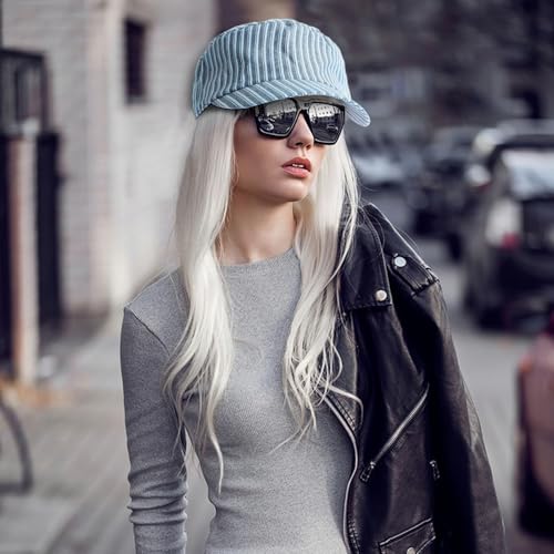 Womens Newsboy Caps Stripe Cabbie Gatsby Hat Ladies Pageboy Caps for Womens