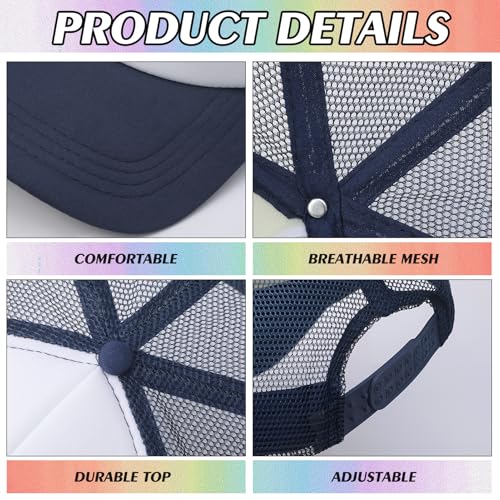 20 Pack Sublimation Trucker Hats Blank DIY Gift Bulk Birthday Party - color: Multicolor
