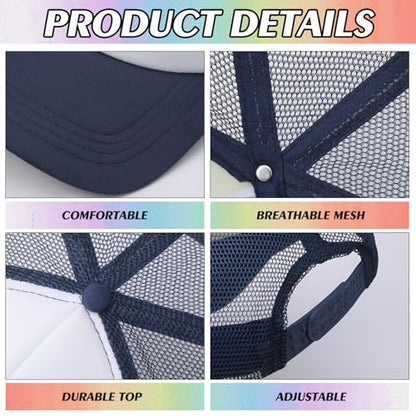 20 Pack Sublimation Trucker Hats Blank DIY Gift Bulk Birthday Party - color: Multicolor
