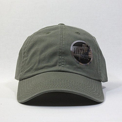 Classic Blank Dad Hat Cotton Adjustable Strap Baseball Cap - color: Olive Green