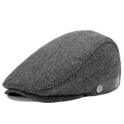 Sumolux Mens Newsboy Hat Flat Cap Gatsby Lvy Irish Hats Driving Cabbie - color: A Grey